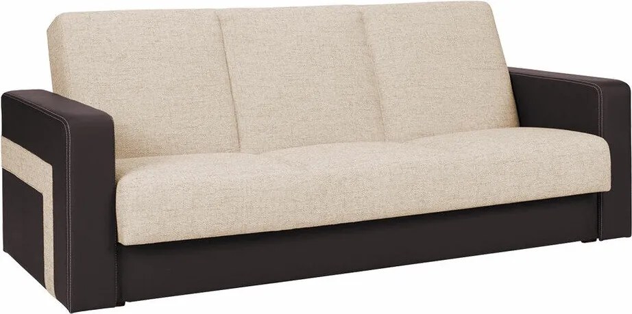 Slaapbank Donum, Aantal zitplaatsen: 3, Aanwezig, Lichtbruin, 88x222x97cm, 77 kg, Poten: Hout