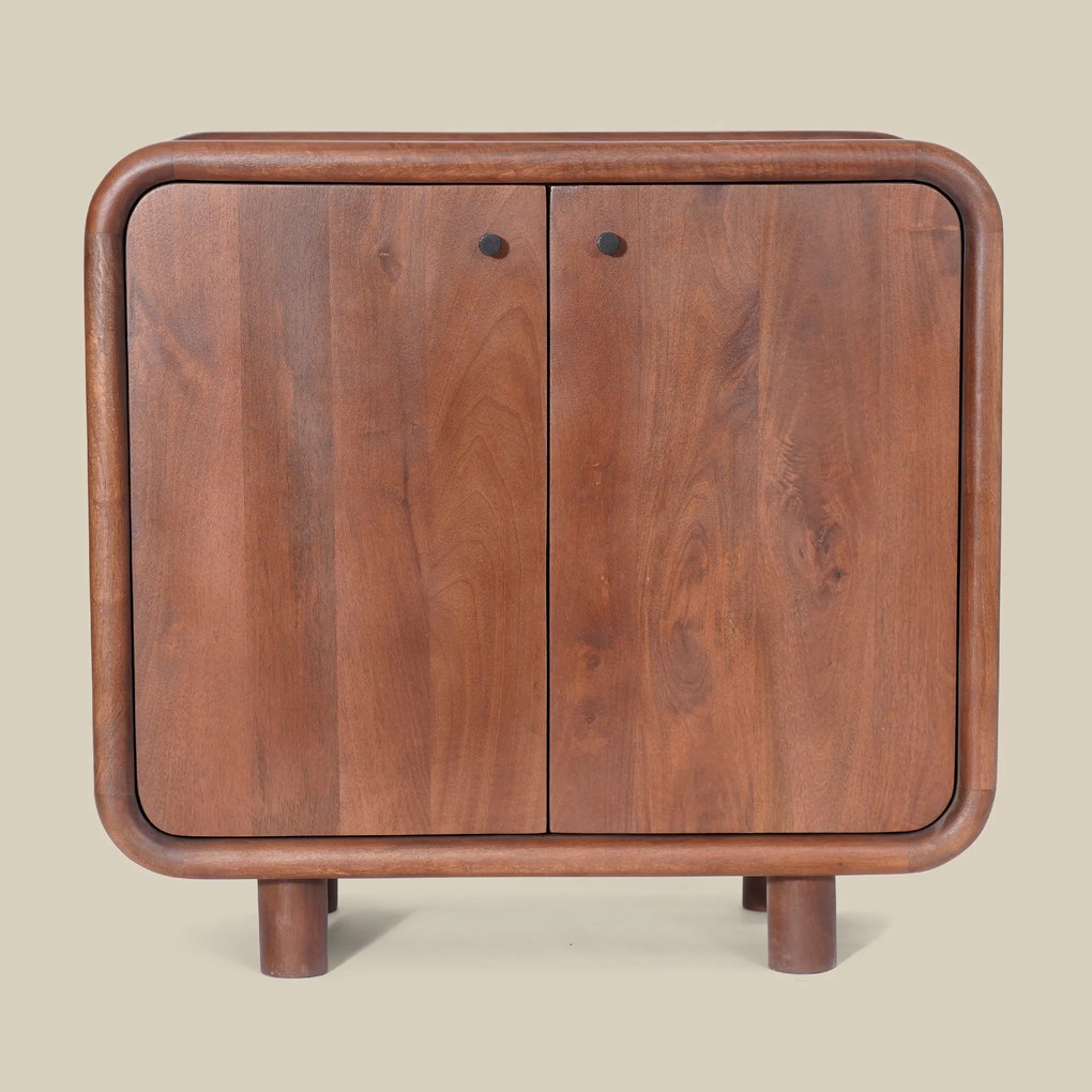 Houten Kastje Met Ronde Hoeken - 90x43x75cm.