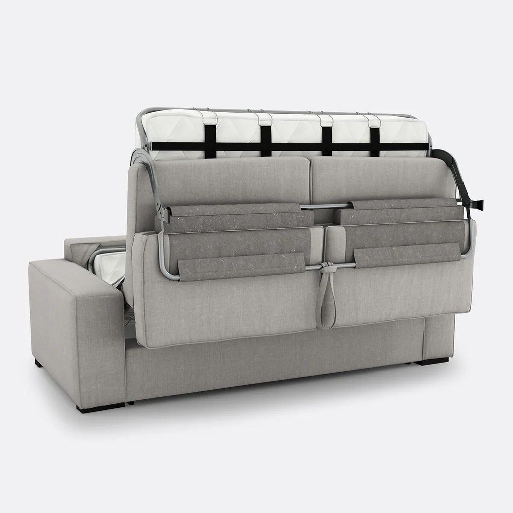 Slaapbank van katoen en linnen, 2, 3 of 4 zits, Comfort Bultex® Cécilia