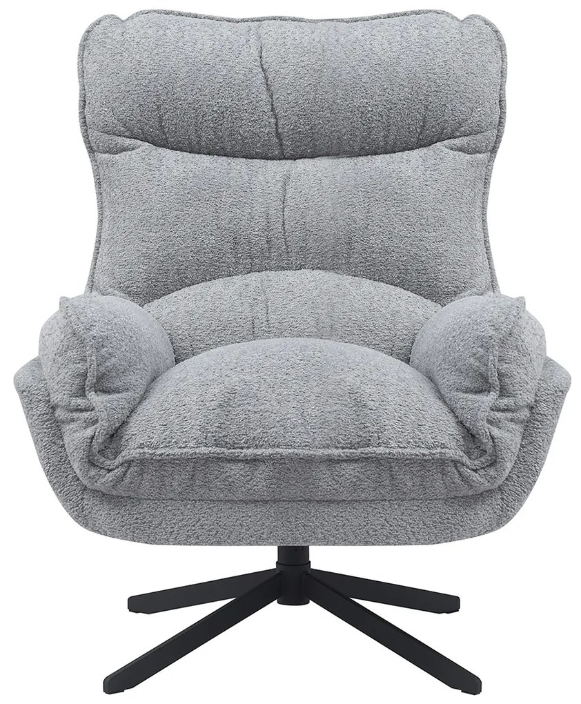 Starfurn Vera Fauteuil Chenille Stof Lichtgrijs Draaibaar