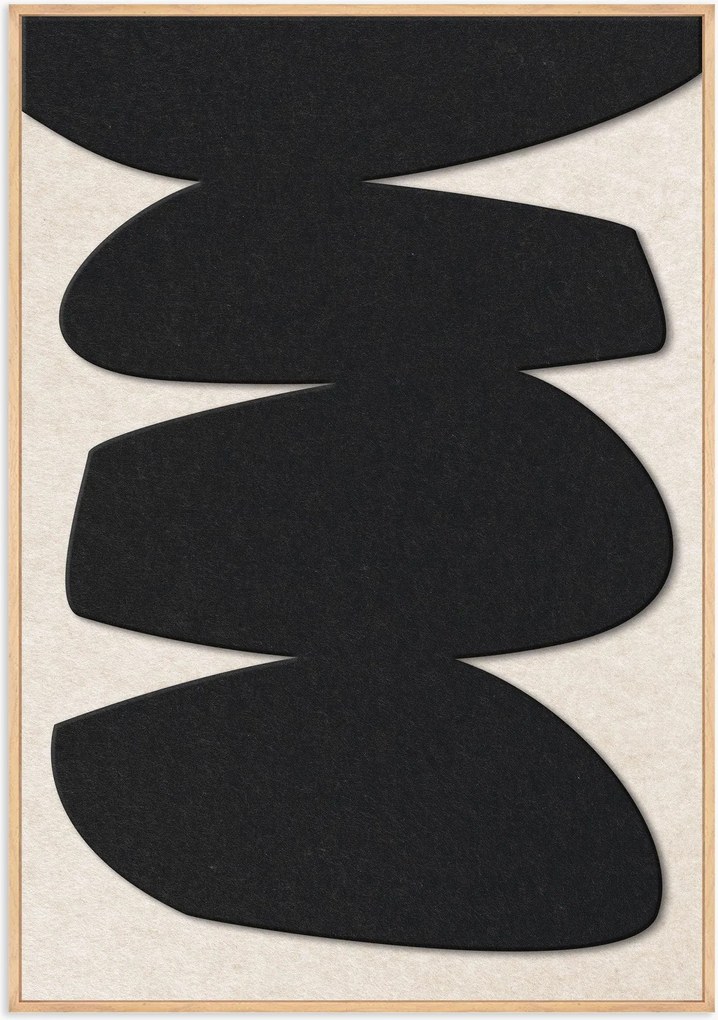 Ingelijste akoestische wandkunst Stone Balance 1