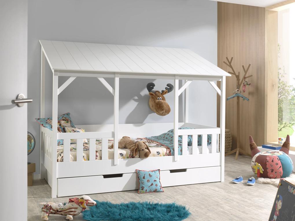 Baby Nora Alexis - Huis, Kinderbed, Lade, Wit, Kinderen, Vipack - 214.2 x 106 x 174cm - Vipack