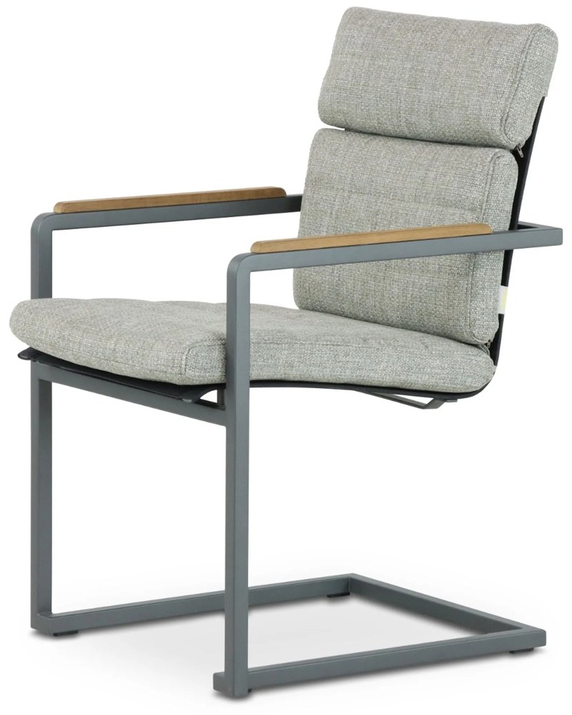 Tuinstoel Aluminium/teak Grijs-antraciet Osmen Orso
