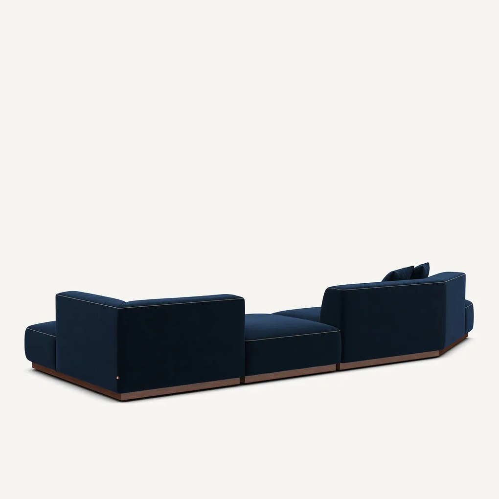 Open hoekbank rechts XL fluweel, JACOPO