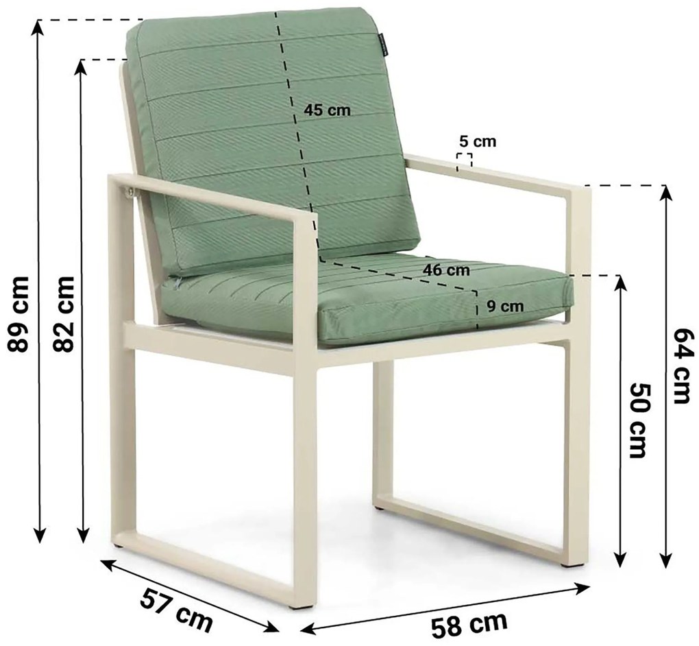 Tuinstoel Aluminium Taupe-naturel-bruin Lifestyle Garden Furniture Nuno