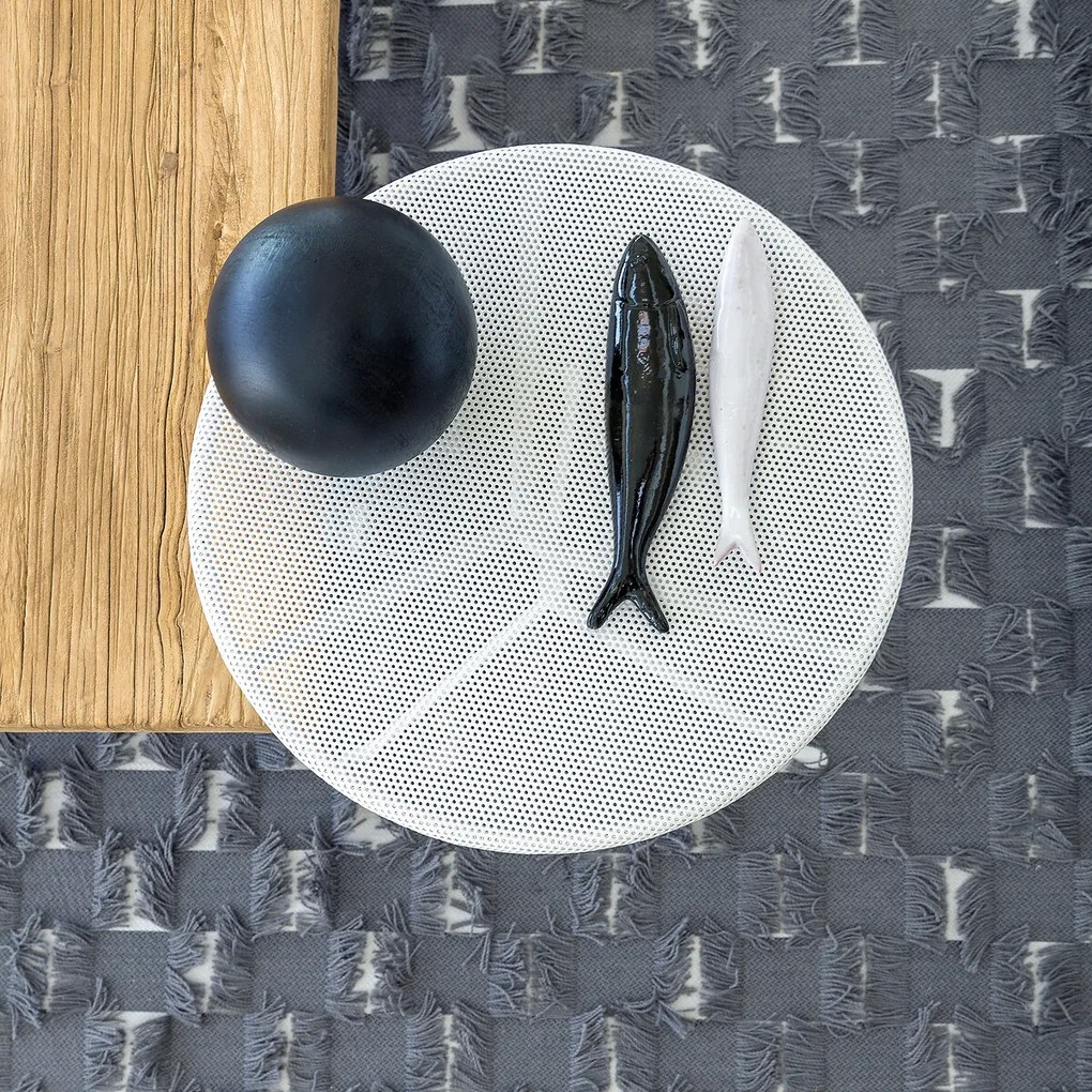 Bijzettafel in geperforeerd ijzer, H42 cm, Joy