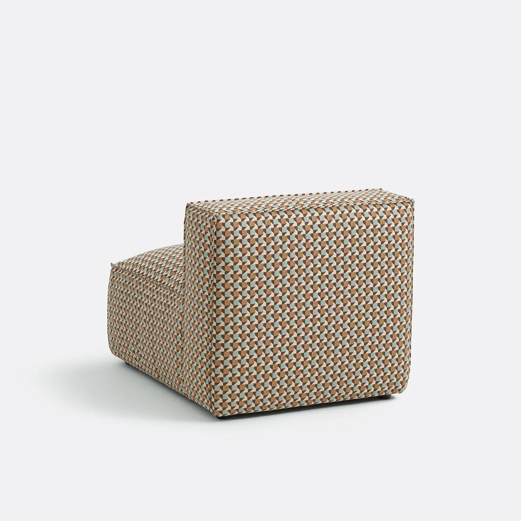 Fauteuil voor modulaire sofa, in Origami jacquard, Seven