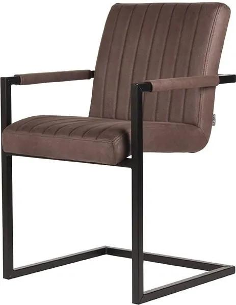 LABEL 51 | Eetkamerstoel Milo breedte 55 cm x hoogte 85 cm x diepte 55 cm grijs eetkamerstoelen microfiber meubels stoelen & fauteuils