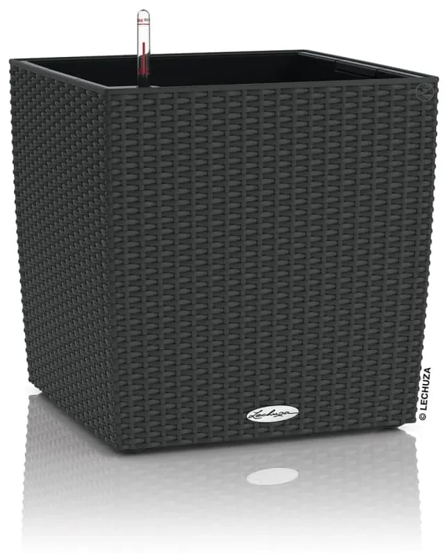 LECHUZA Plantenbak CUBE Cottage 40 ALL-IN-ONE granietkleurig