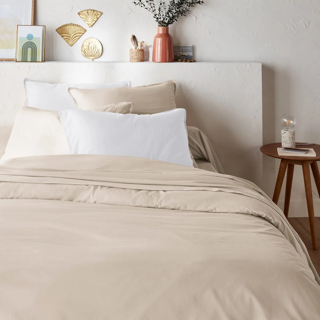 Effen dekbedovertrek in gewassen katoen, Scenario