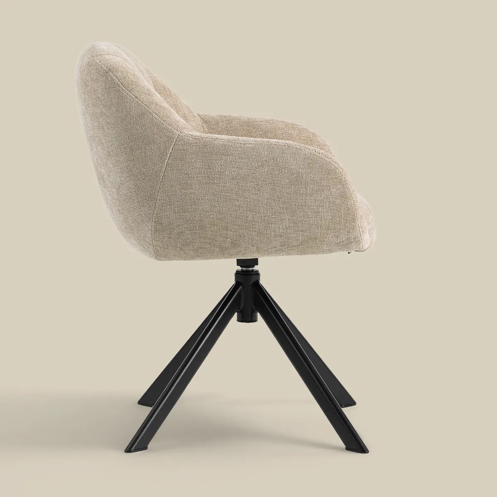 Draaibare Eetkamerstoel Beige
