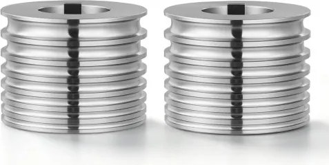 VEVOR reserveonderdelen voor walserij: 2 ovale walsen met 7 verschillende groefmaten, accessoires voor doe-het-zelf sieradengereedschap, hoogwaardig gelegeerd staal, voor het persen van kneedbare metalen zoals goud, zilver en messing.