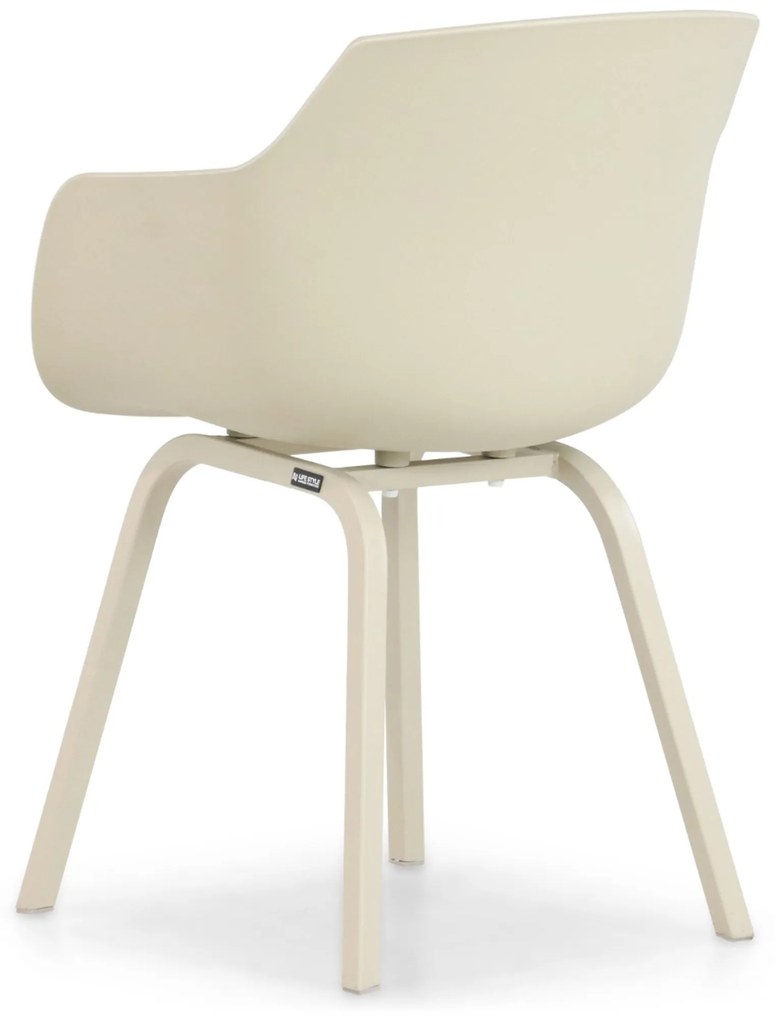 Tuinset 4 personen 120 cm Kunststof Taupe Lifestyle Garden Furniture Salina/Vienna