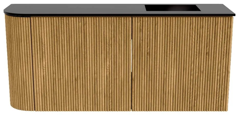 Mondiaz Joya 90cm toiletmeubel ronding links oak met wastafel faye rechts 1 kraangat urban