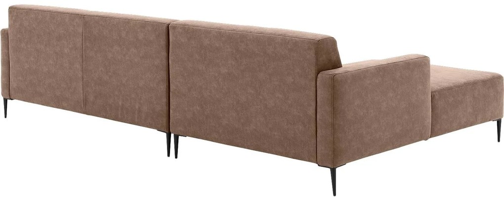 Goossens  Key West bruin, micro leer, 3-zits, modern design