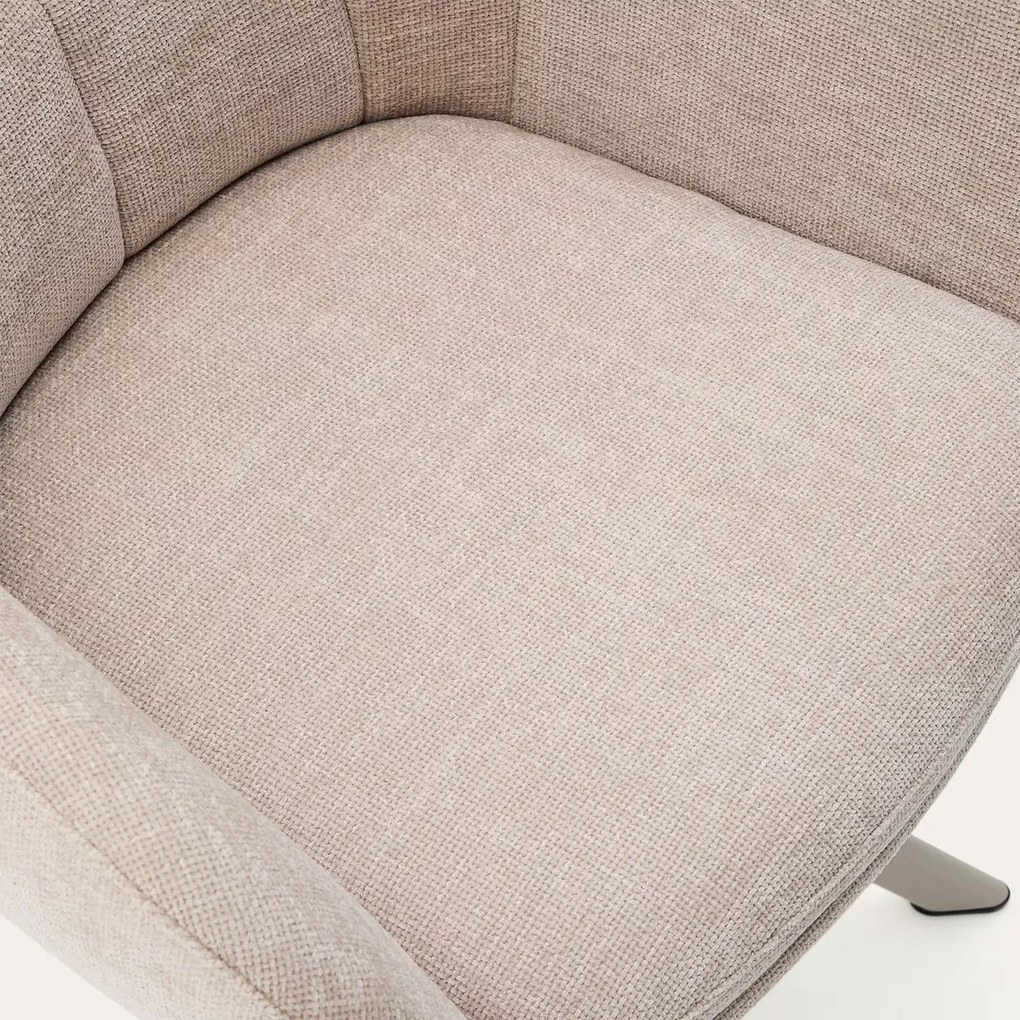 Kave Home Dorina Draaibare Eetkamerstoel Beige