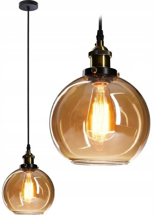 Hangende glazen plafondlamp Verto B