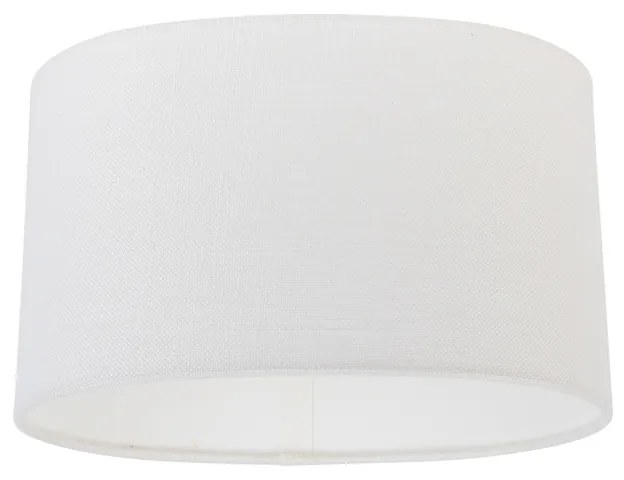 Stoffen Linnen lampenkap wit ovaal 25/16/15 Modern