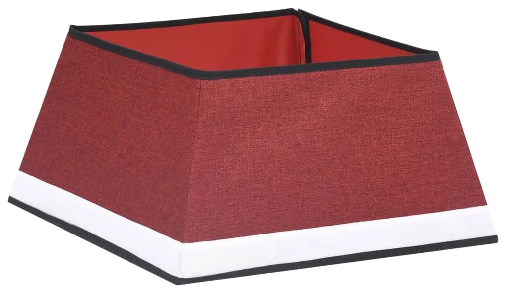 vidaXL Kerstboomrok 48x48x25 cm rood en wit