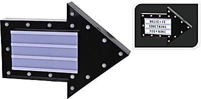 Lichtbox LED Wit - Pijl Vorm Zwart