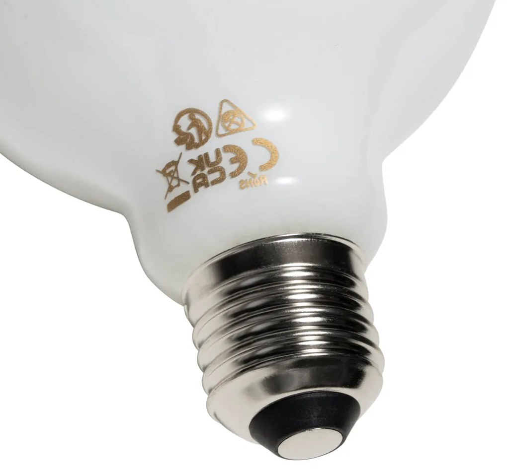 Set van 5 E27 3-staps dimbaar LED lamp opaal G95 4W 450 lm 2700K