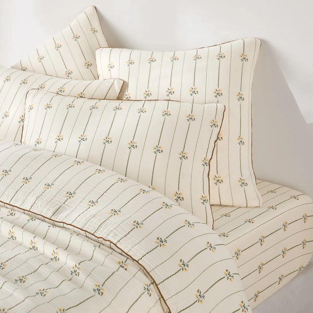 Kussensloop in tetra, bloemenprint, RISETTI