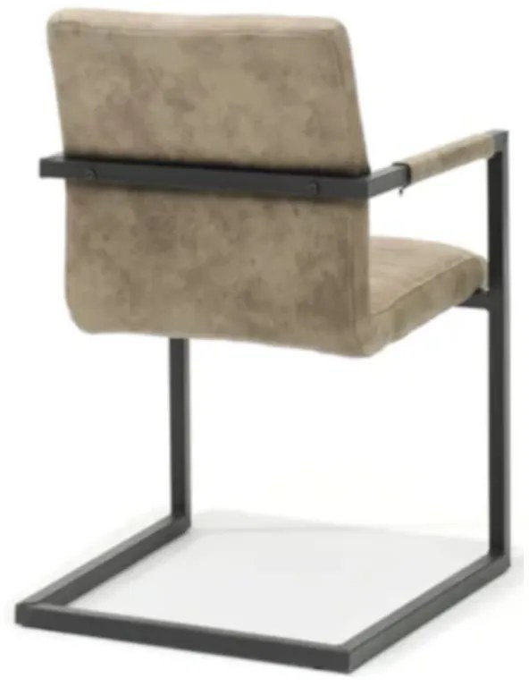 Eetkamerstoel - Apollo II - stof Bull lederlook taupe