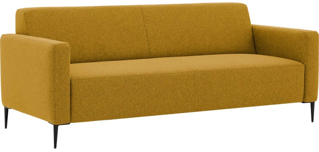 Goossens Key West geel, stof, 3-zits, modern design