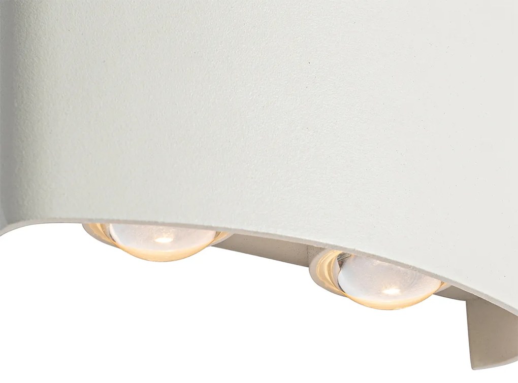 Buiten wandlamp wit incl. LED 4-lichts IP54 - Silly Modern IP54 Buitenverlichting ovaal