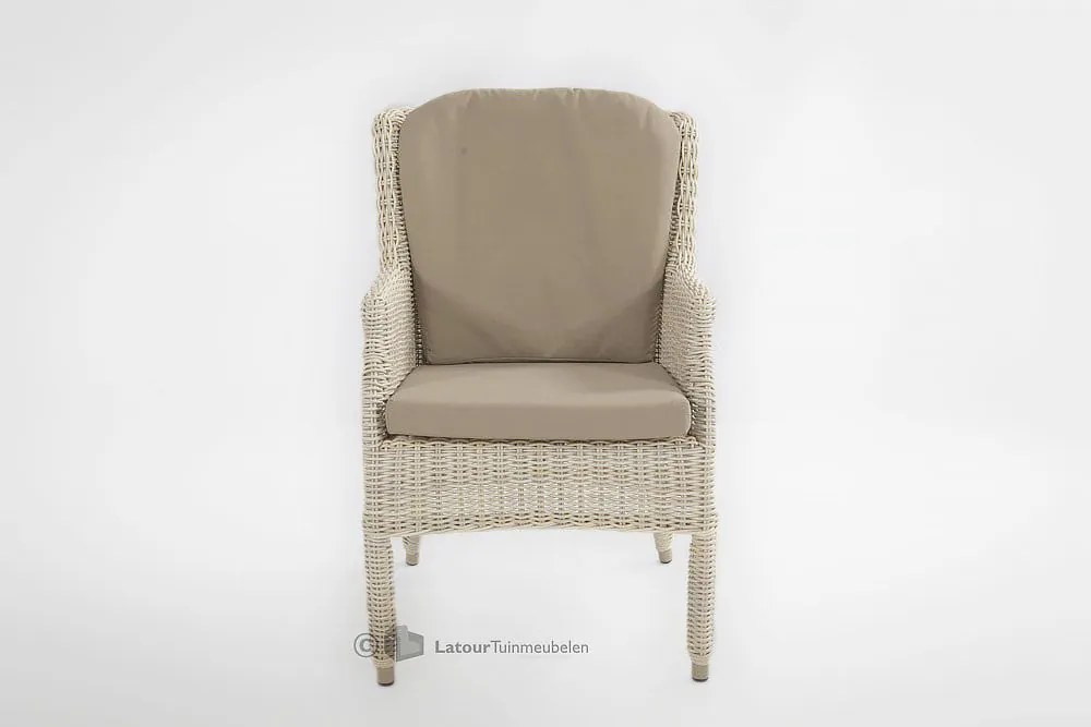 4 Seasons Outdoor | Delmar dining chair provance SALE Tuinstoel beige weerbestendig
