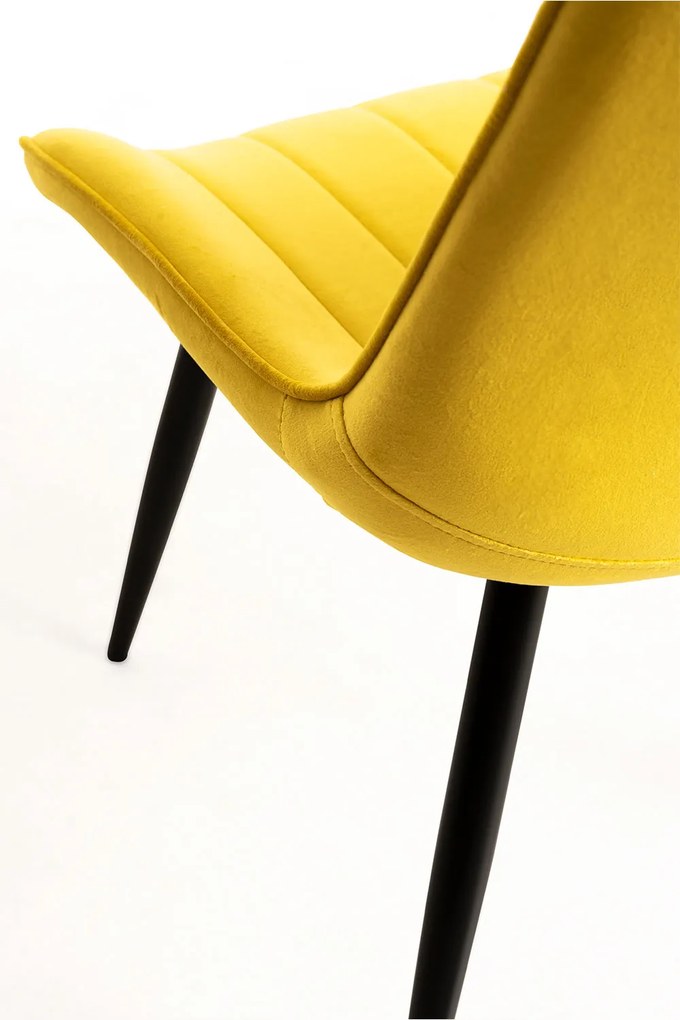 Set 6 Lene Fluwelen Stoelen