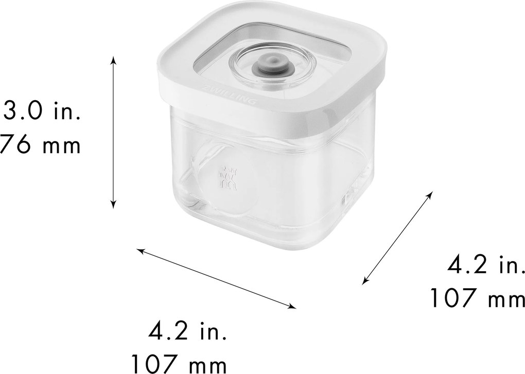 ZWILLING Fresh & Save CUBE CUBE-doos S / 11 cm, transparant-wit - Fresh & Save CUBE - ZWILLING
