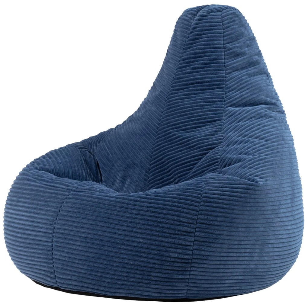 Cloudy Cord Zitzak Stoel - Denim Blauw