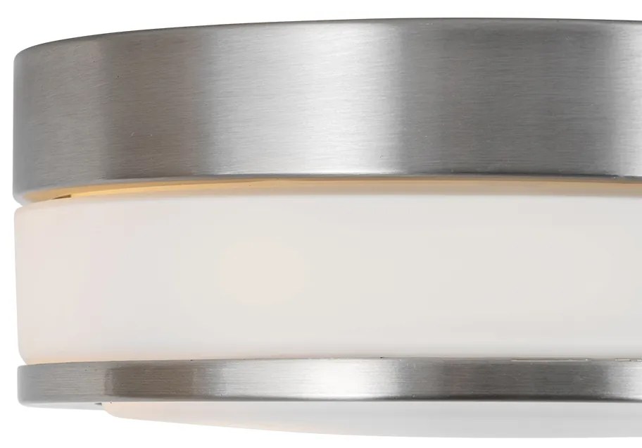 Buitenlamp Moderne plafondlamp staal 23 cm IP44 - Flavi Modern E27 IP44 Buitenverlichting rond Lamp