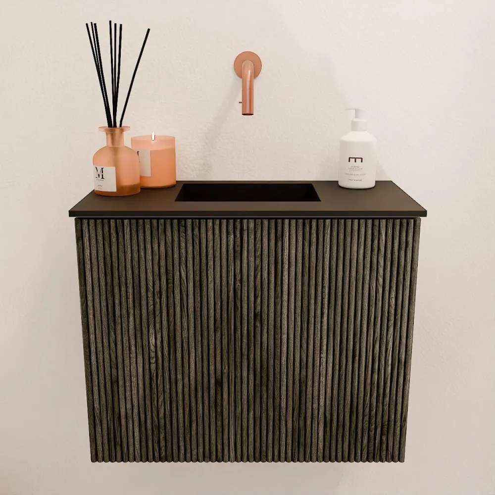 Mondiaz Joya 50cm toiletmeubel shadow met wastafel faye midden zonder kraangat urban