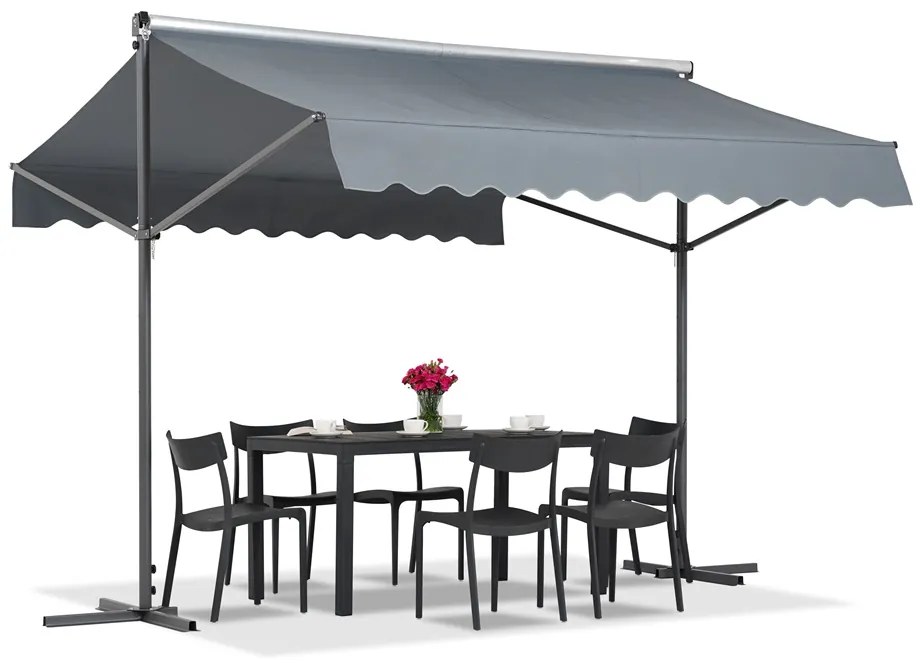 Vrijstaande luifel Parla 3x3 m antraciet Garden Point
