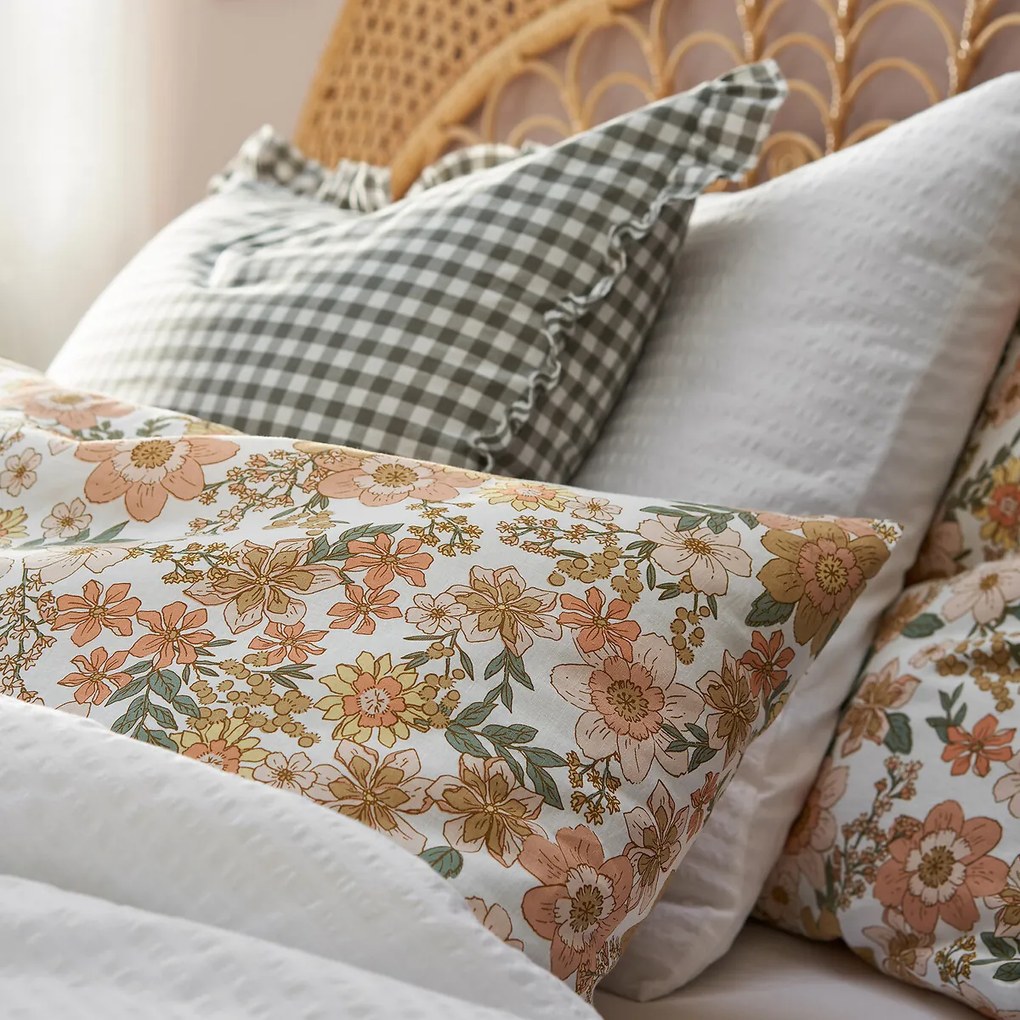 Kussenhoes in gewassen katoen, vichy, Georgette