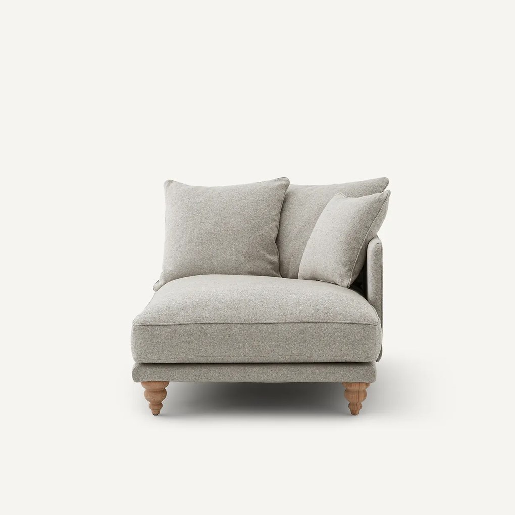 Longchair van gestructureerd viscose en linnen, LAZARE