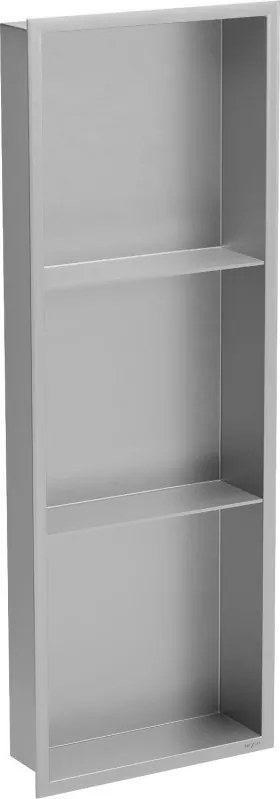 Mexen X-Wall-R nisplenken met flens en plank 90 x 30 cm, inox - 1910903010S