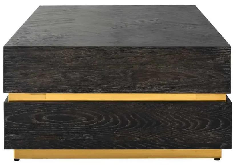 Richmond Salontafel Blackbone Goud 150x80cm - Eiken hout - Richmond Interiors