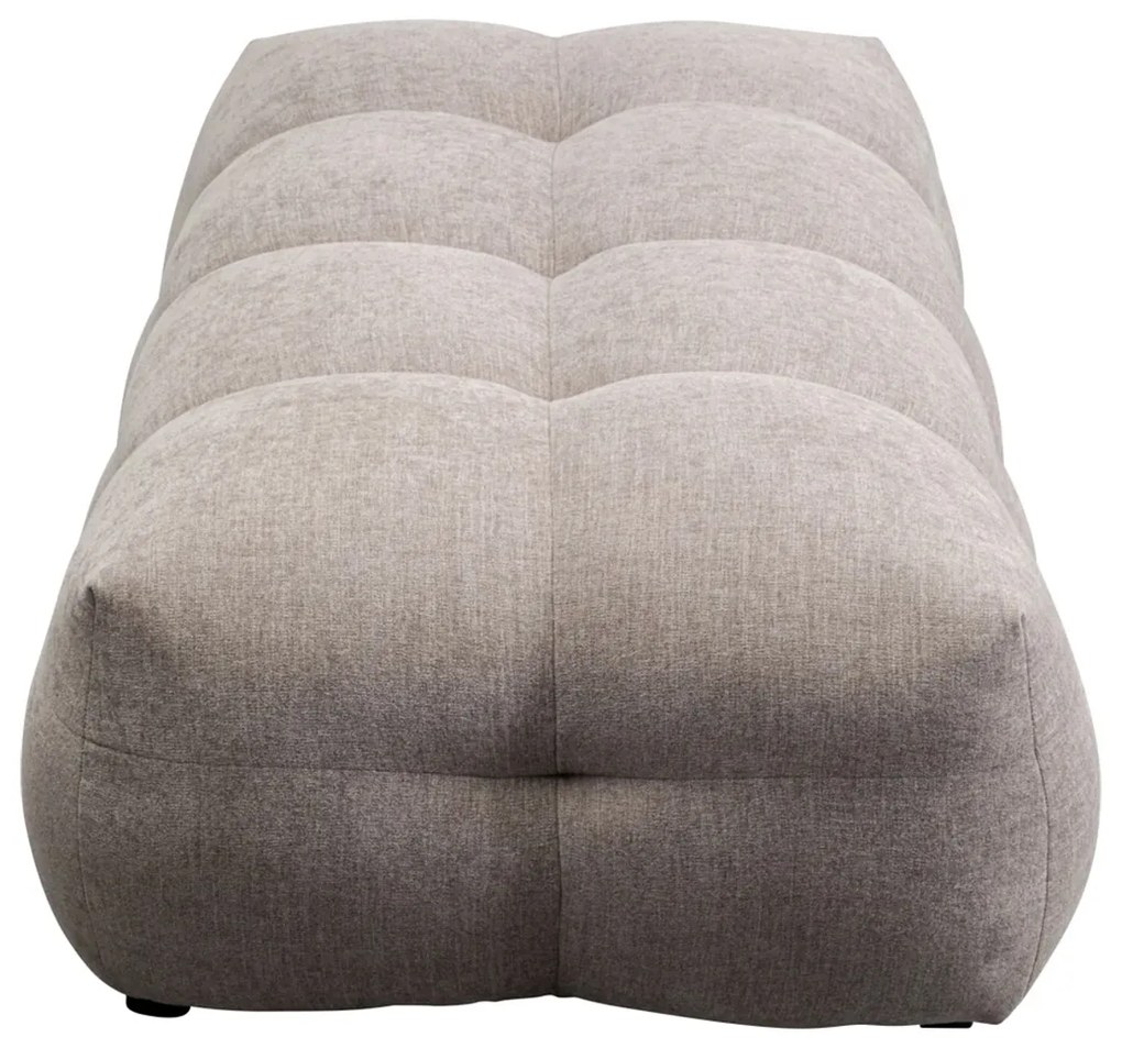 Kare Design Salamanca Velvet Poef Grijs Gecapitonneerd