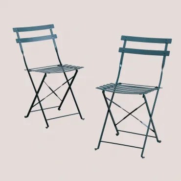 Set Van 2 Opvouwbare Tuinstoelen Sergey Jungle Groen - Sklum