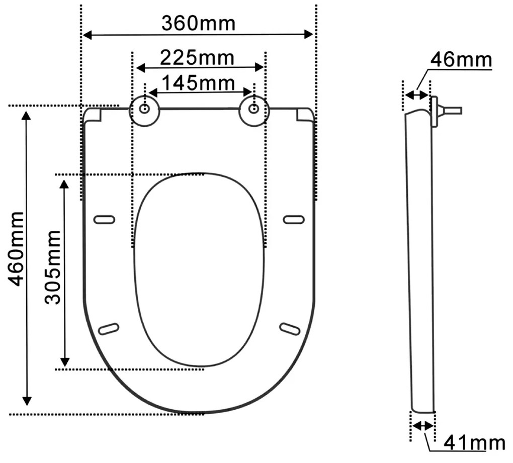 Aqualine Hygie softclose toiletbril wit