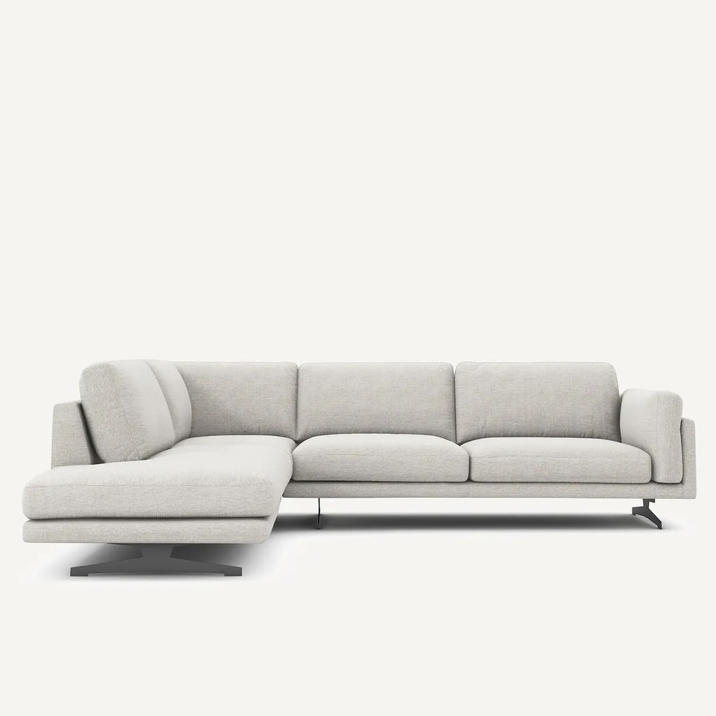 Hoekbank met longchair, gerecycled katoen, CÉSAR