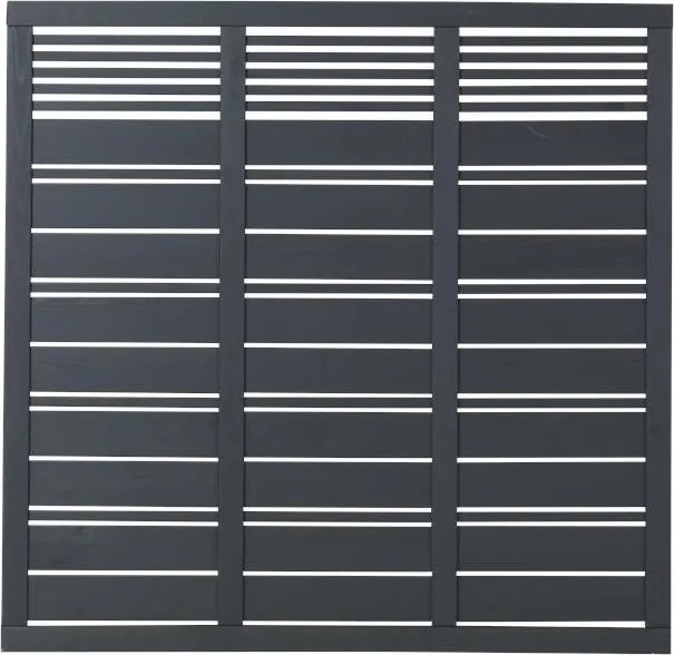 Schutting vuren - Silence louvre recht antraciet (176 x 170 cm)