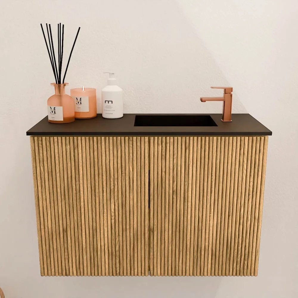 Mondiaz Joya 60cm toiletmeubel oak met wastafel faye rechts 1 kraangat urban