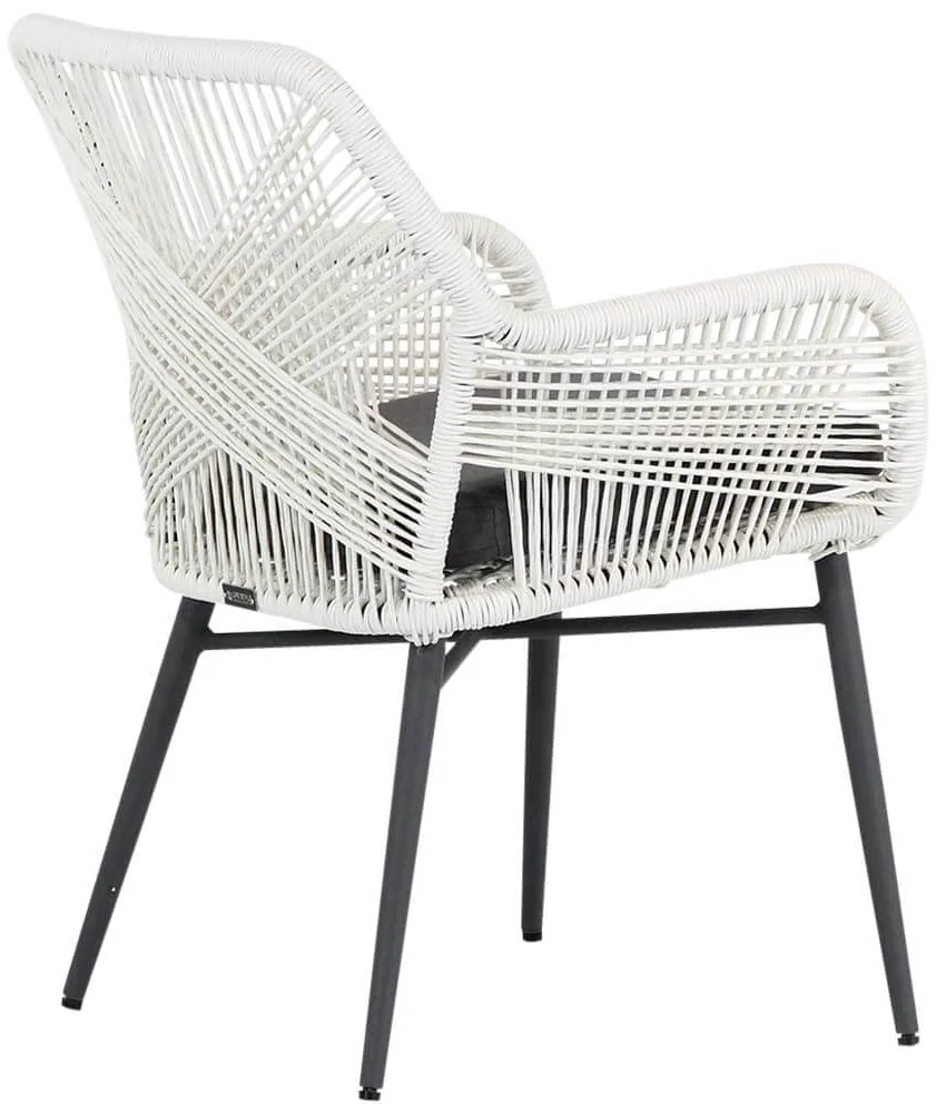 Bistroset 2 personen 70 cm Aluminium/wicker Wit Lifestyle Garden Furniture Advance/Como