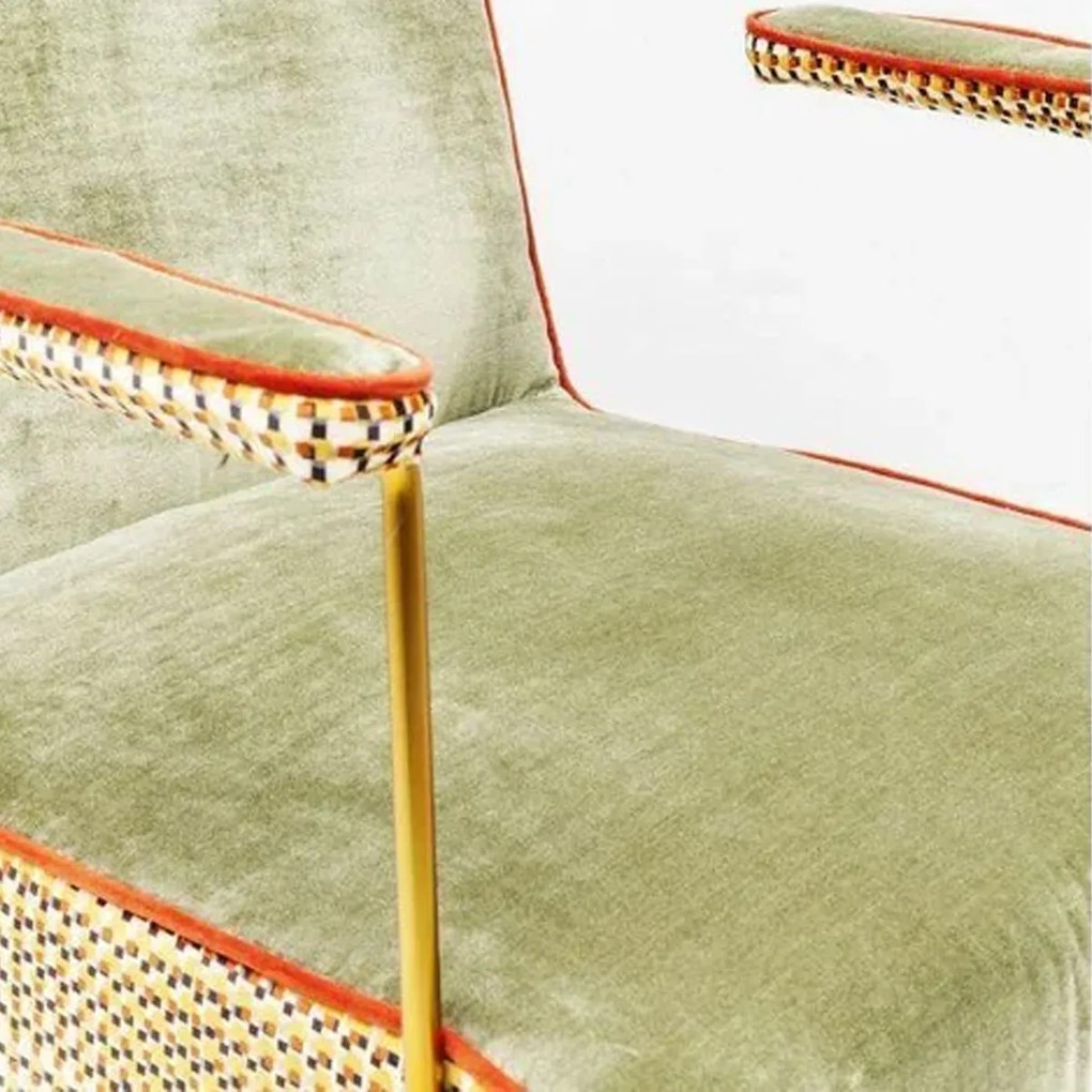 Kare Design Aunt Betty Design Fauteuil Messing Vintage Velvet