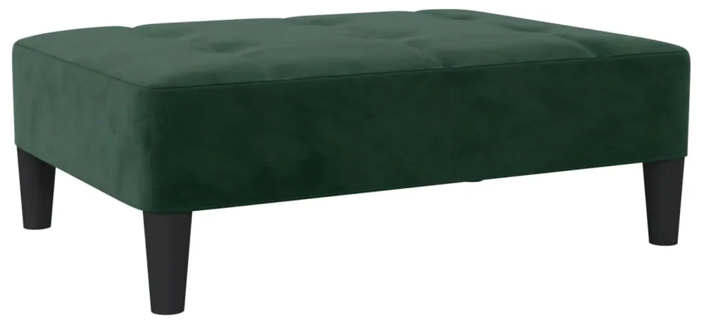 vidaXL Voetenbank 78x56x32 cm fluweel donkergroen