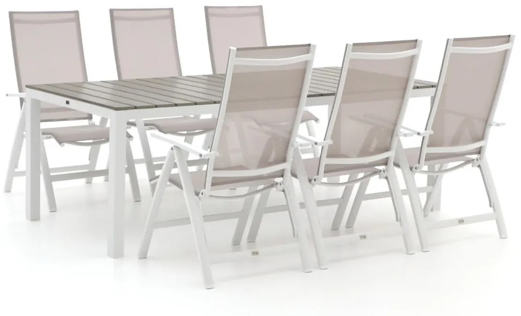 Bellagio Avenza/Fidenza 220cm dining tuinset 7-delig verstelbaar